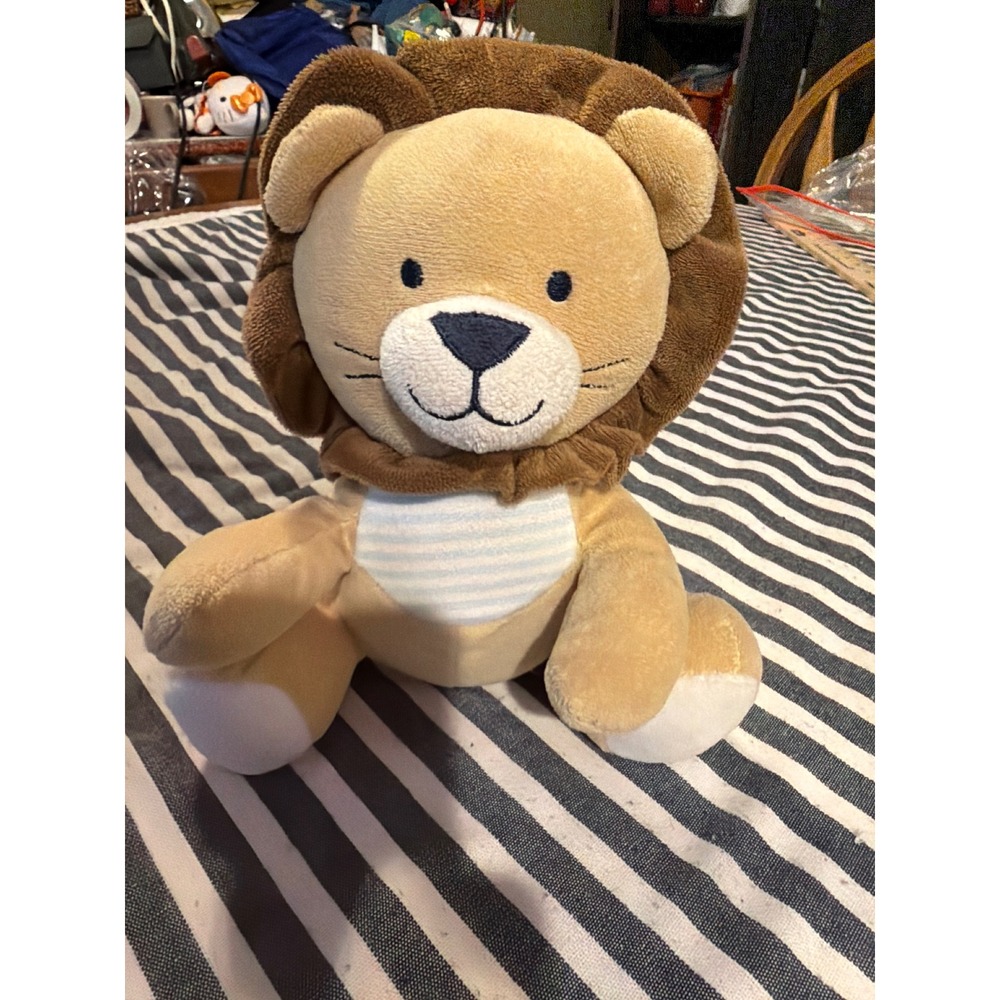 Just One You Carter's‎ Musical Lion Plush Wind Up Lullaby Tan Brown Blue 63205